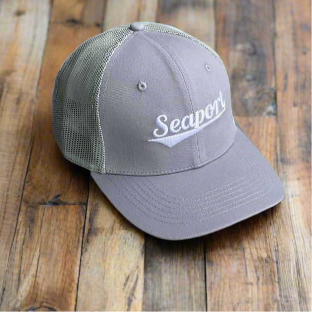 Gray mesh baseball hat