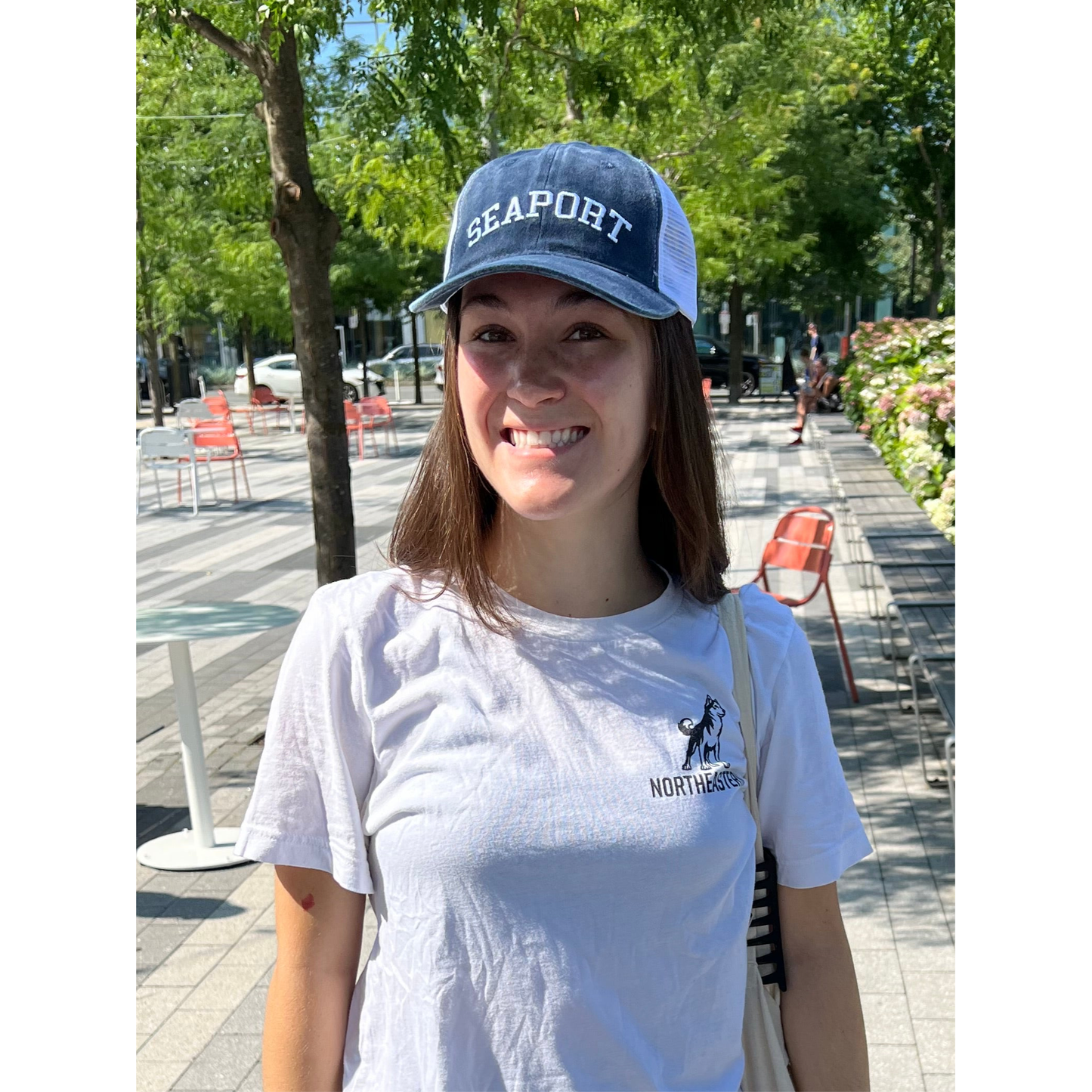 Blue Vintage Cotton Mesh Hat