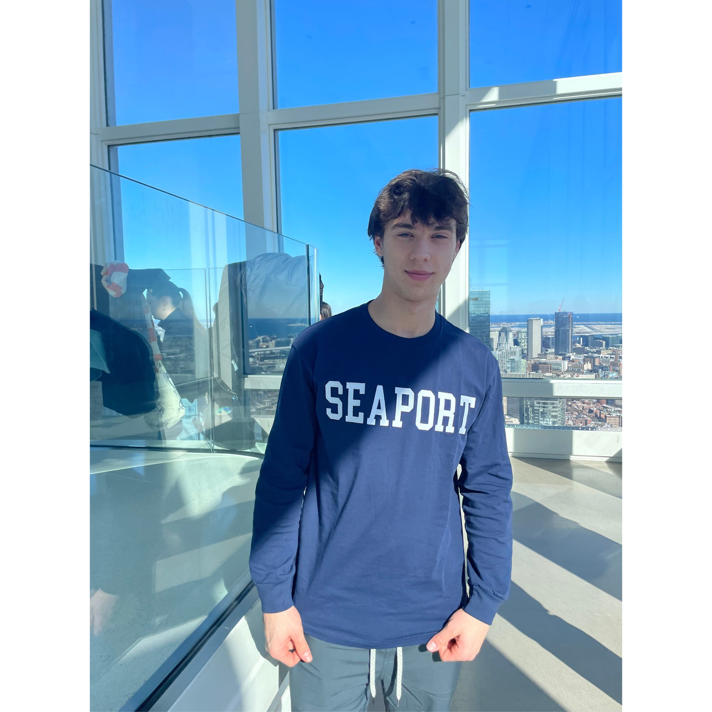 Navy Blue Heavyweight Long Sleeve T-Shirt – Stylish, Durable, and Versatile