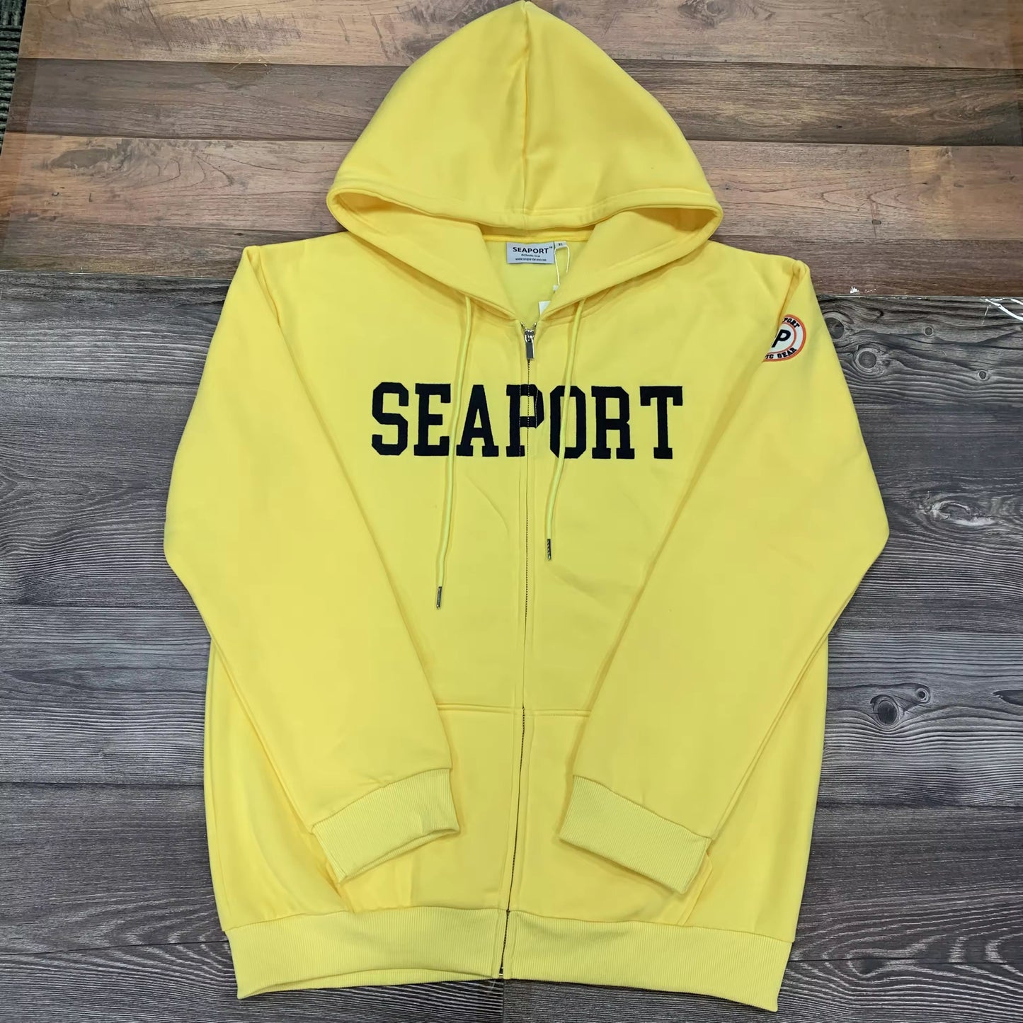 Yellow lightweight zip hoodie