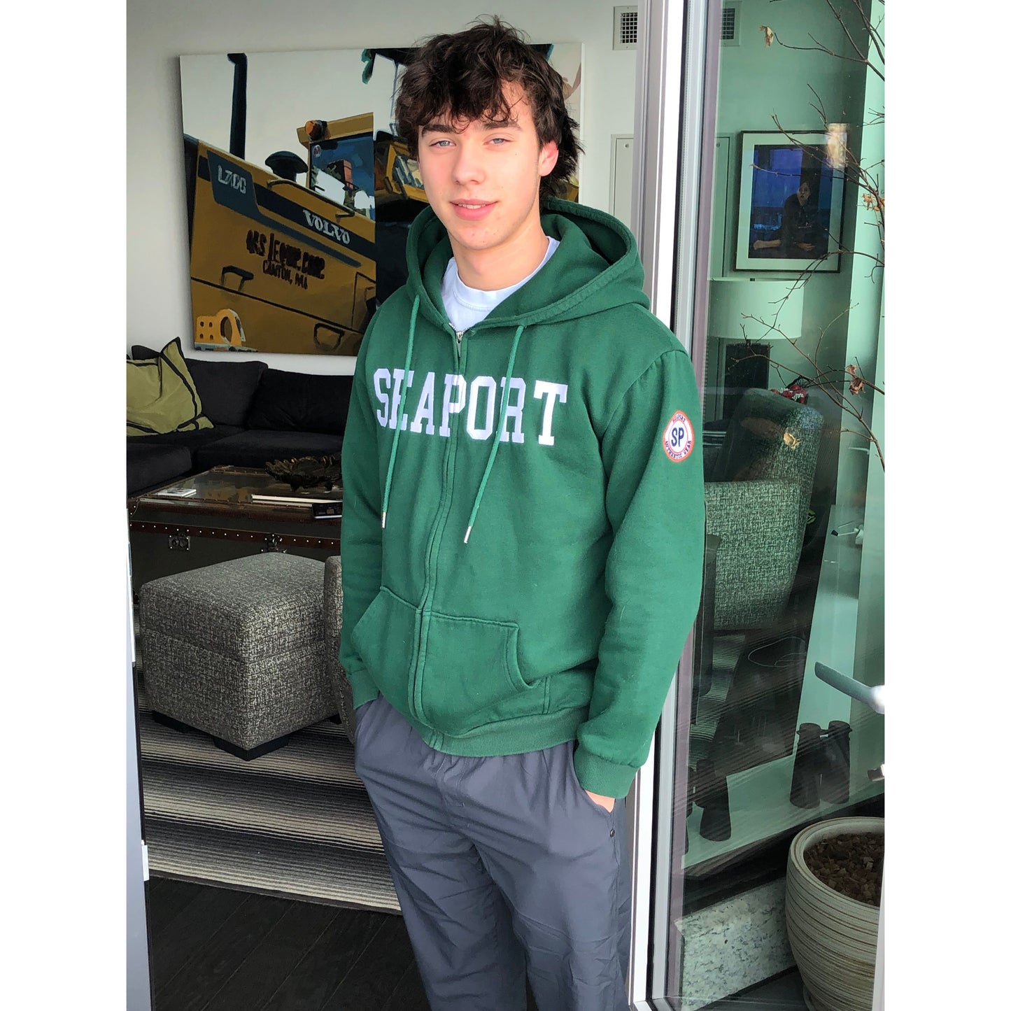 Forest Green Zip Hoodie
