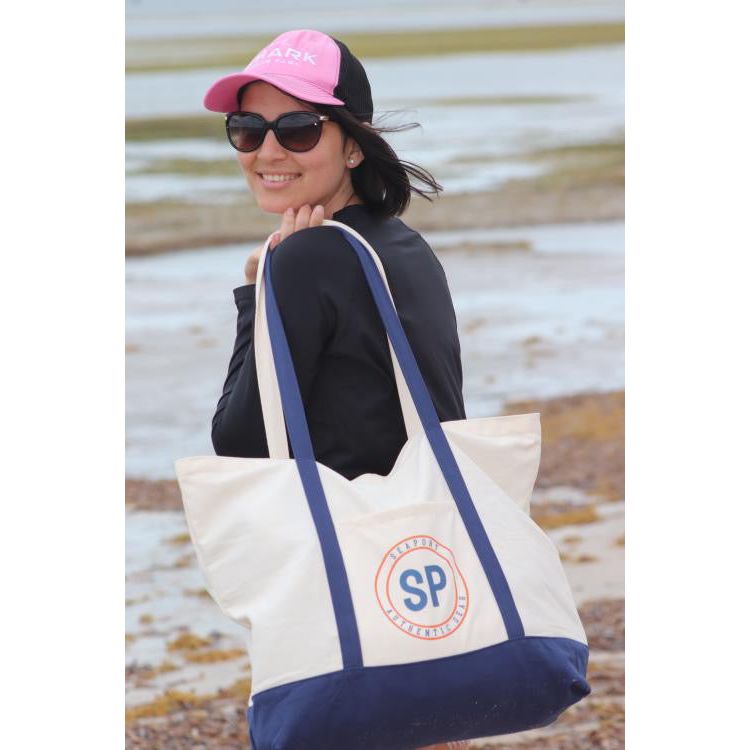 Navy Blue Canvas Tote