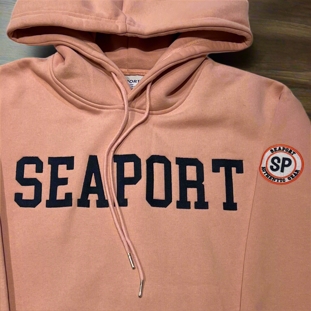 Pink-Coral Heavyweight Pullover Hoodie – Soft, Warm, and Unisex Comfort