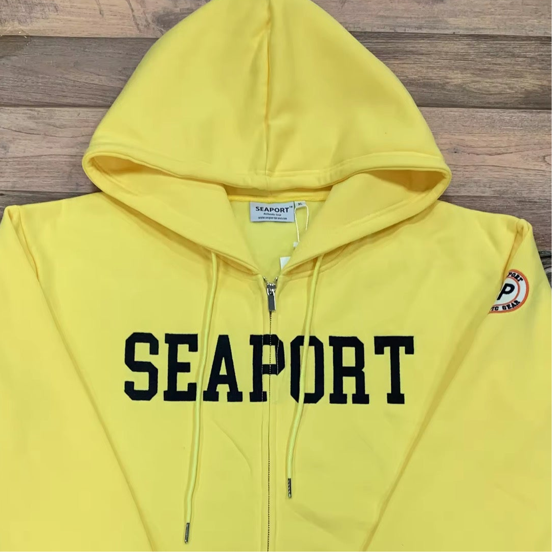 Yellow Zip Hoodie