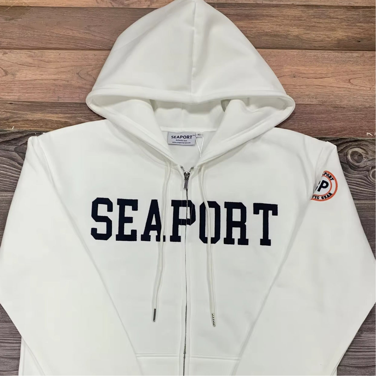 White Zip Hoodie