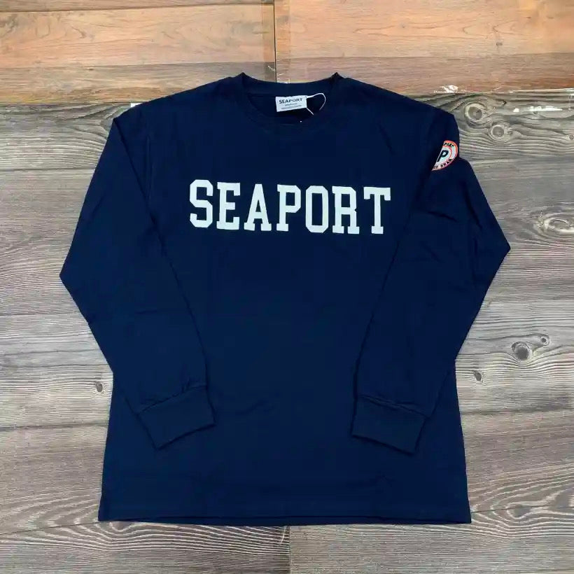Seaport Navy Blue Heavy Long Sleeve t-shirt