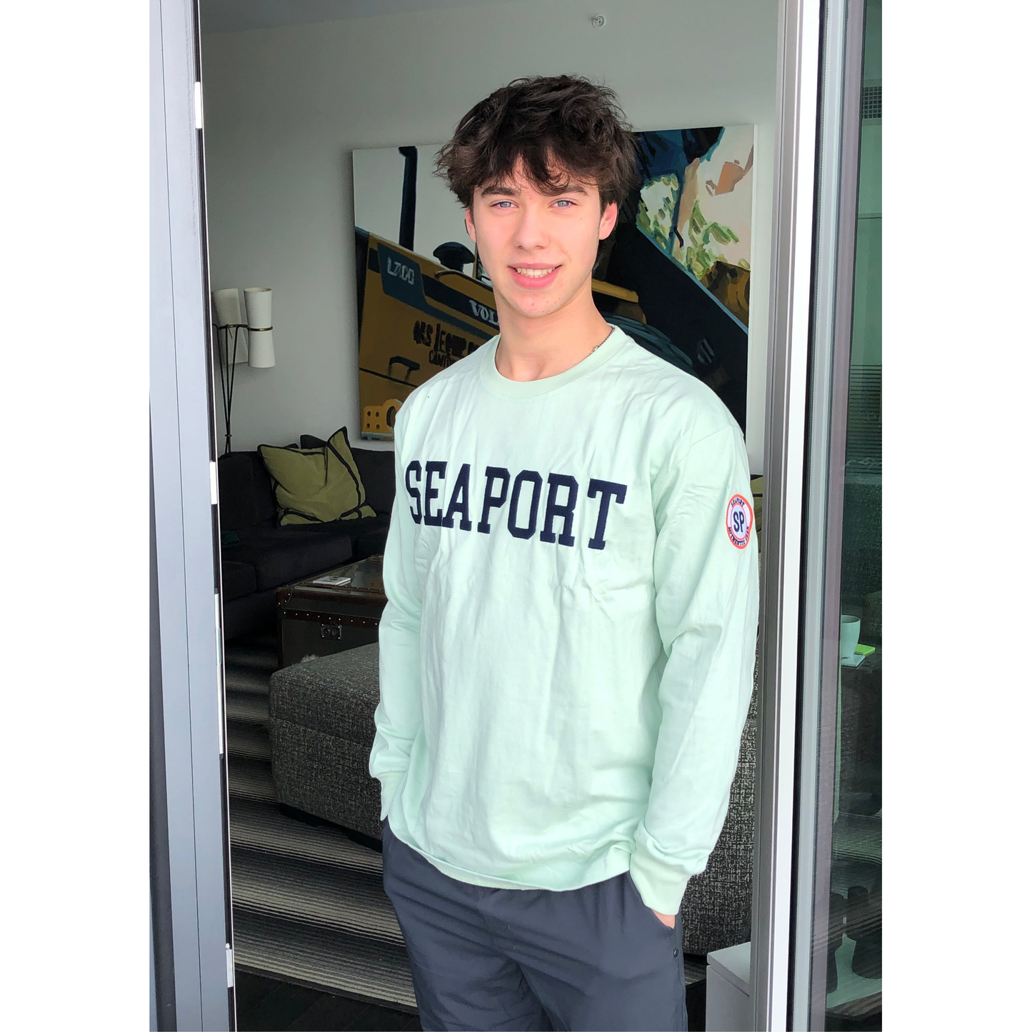 Mint Green Heavyweight Long Sleeve T-Shirt