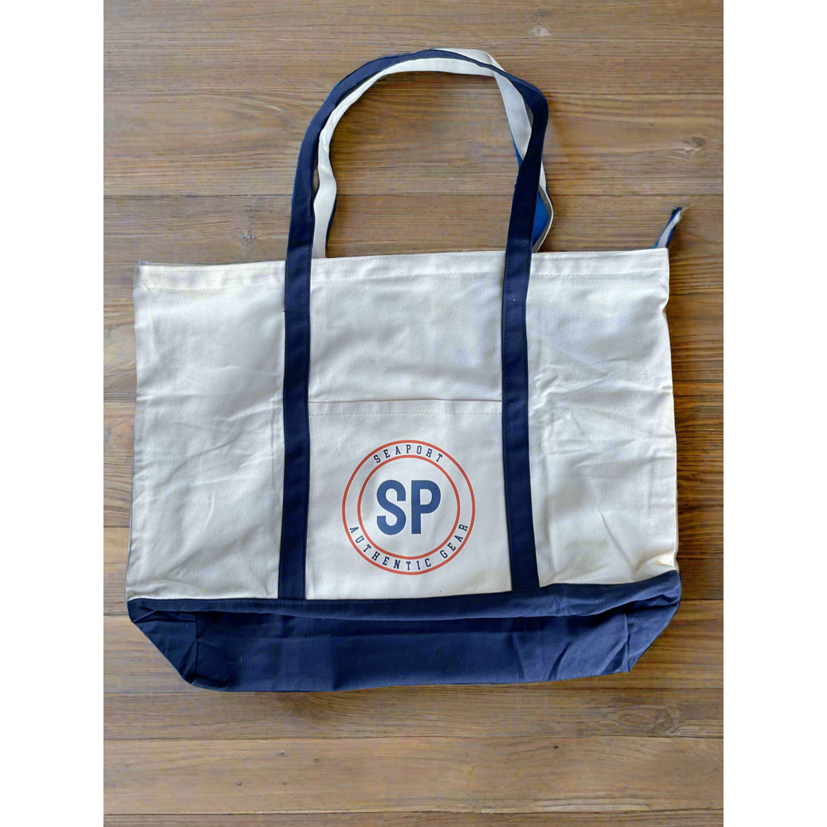 Navy Blue Canvas Tote