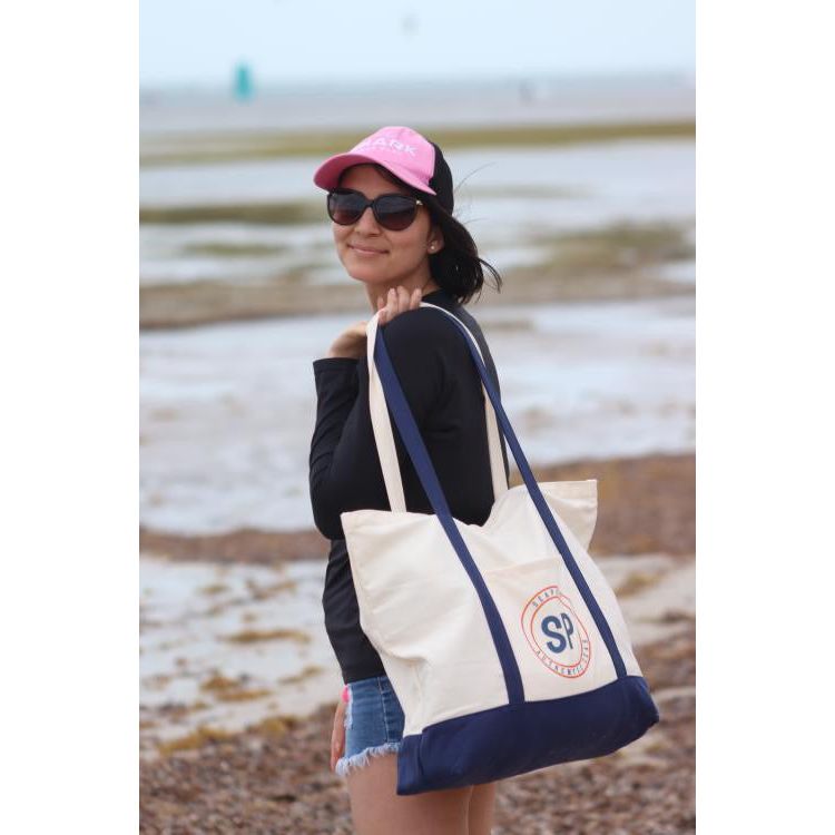 Navy Blue Canvas Tote