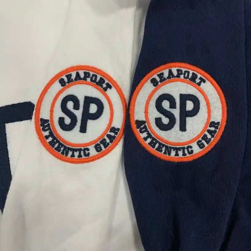Seaport long sleeve t-shirt patch detail