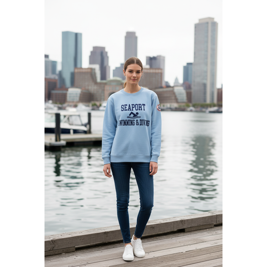 Woman wearing heavyweight hoodie