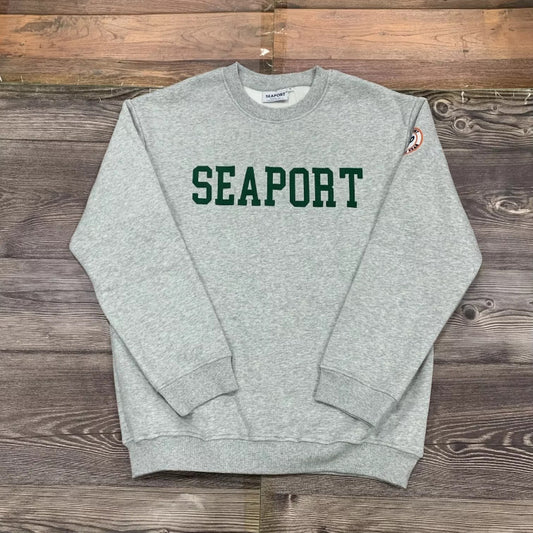 Gray seaport crewneck sweatshirt