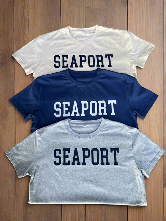 Seaport Branded Heavyweight Short-Sleeve T-Shirt with Embroidered Logo