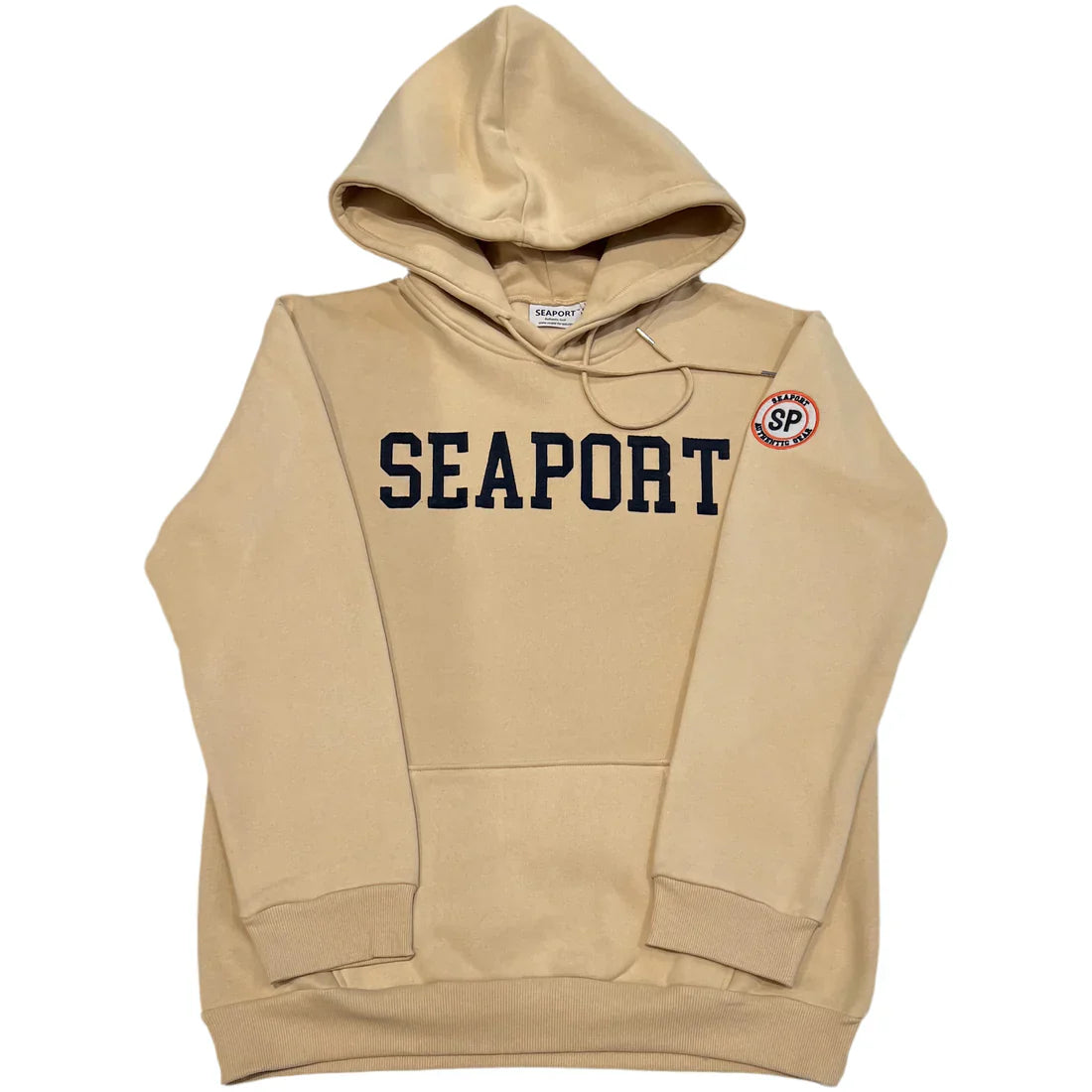 Seaport cream hoodie sweatshirt