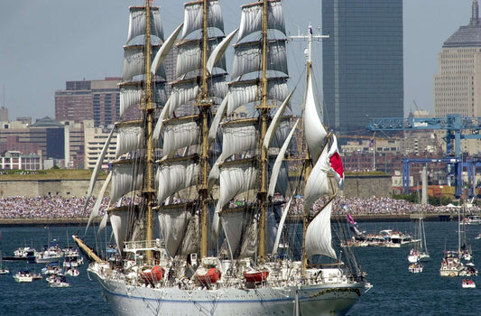 Tall ship in Boston Harbor