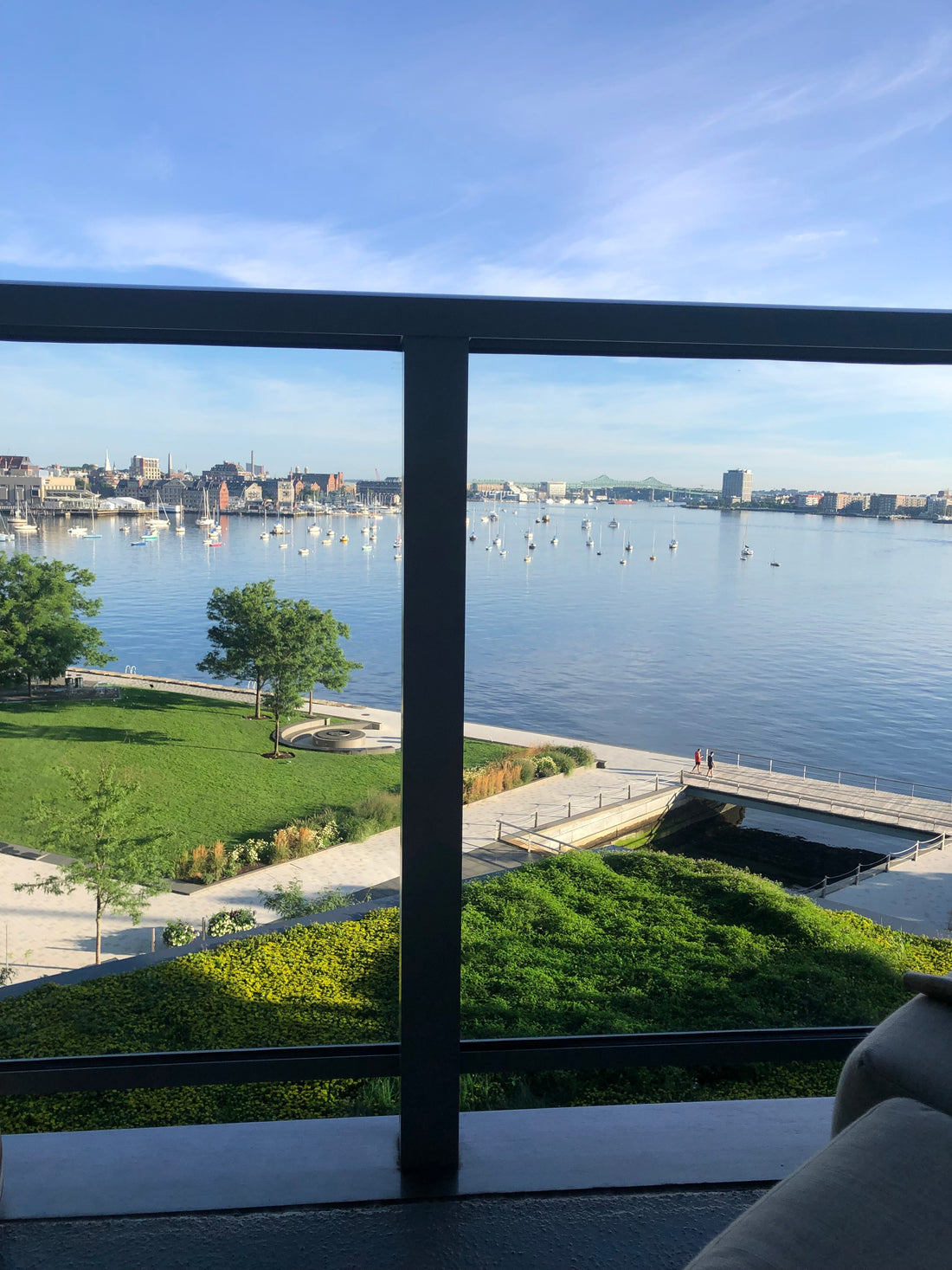 Residential view of Boston Harbor