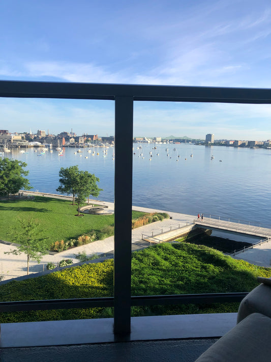 Residential view of Boston Harbor