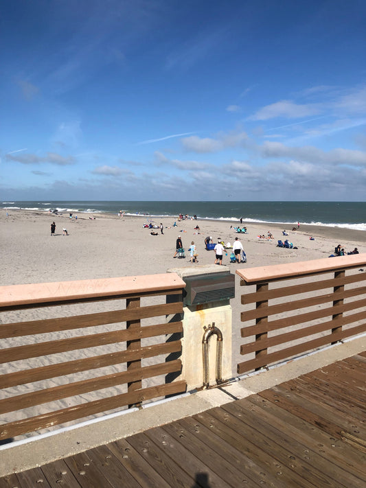 Oceanside scene with waves 