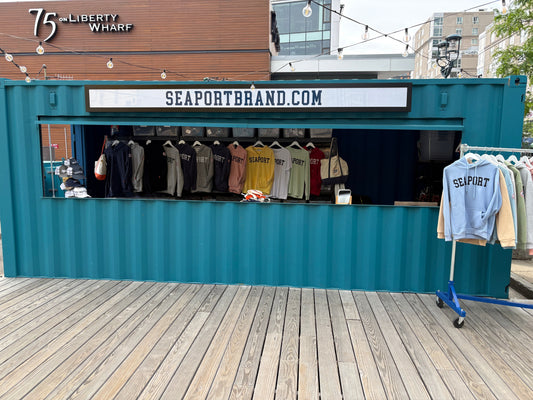 Seaport retail kiosk on boston fish pier