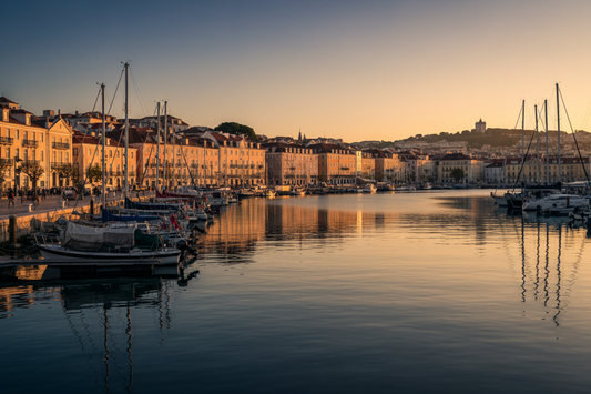 Port of Lisbon in the morninbg