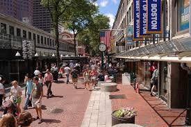 Seaport shopping scene