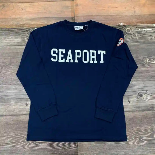 Seaport Navy Blue Heavy Long Sleeve t-shirt 