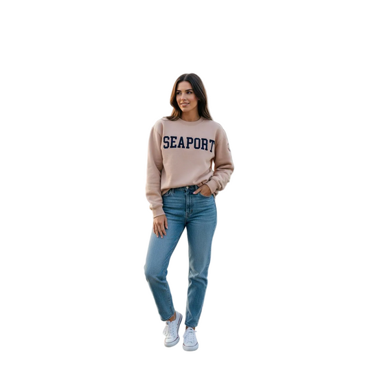 Pink-Coral Crewneck Sweatshirt