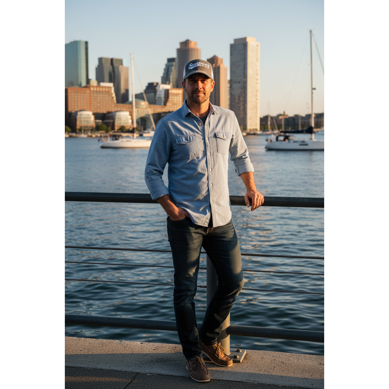 Gray Vintage Cotton Mesh Hat with Team Logo