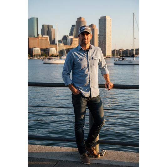 Gray Vintage Cotton Mesh Hat with Team Logo